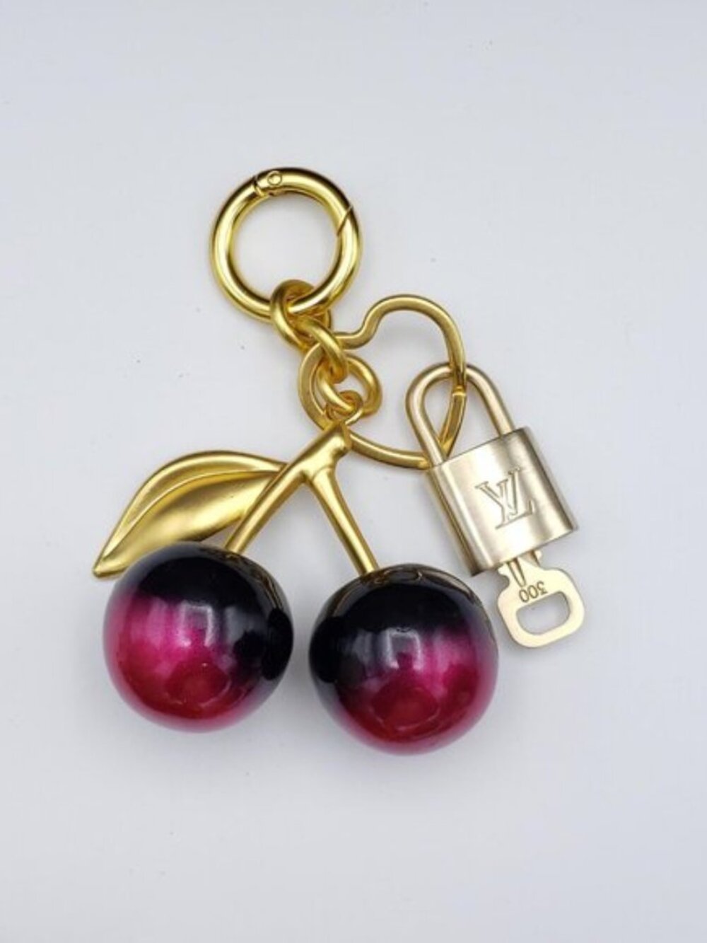Authentic Louis Vuitton Padlock & Key Gold ✨Unbranded Bag Charm Keychain - Picture 11 of 13